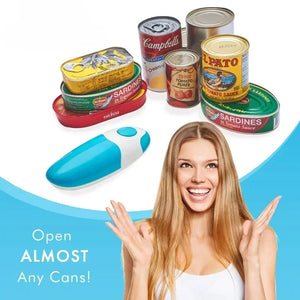 Portable Automatic Can Opener Electric Can Opener Hands-Off/Smooth Edge/Battery Operated One Touch Opener Electric Can Openers
