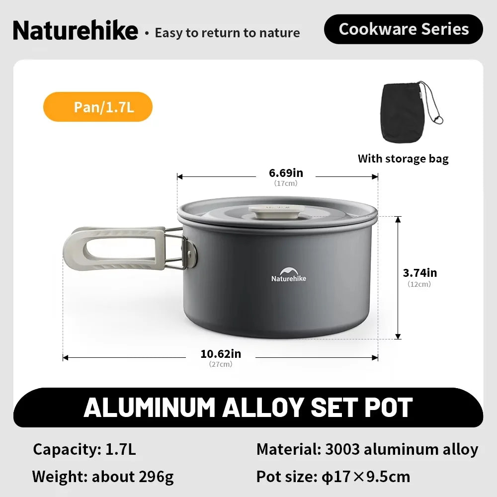 Camping Cookware Kit Outdoor Frying Pan Portable Kettle Foldable Picnic Tableware Kitchen Utensils Cooking Utensils