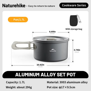 Camping Cookware Kit Outdoor Frying Pan Portable Kettle Foldable Picnic Tableware Kitchen Utensils Cooking Utensils