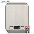 ULTREAN Digital Kitchen Scale 5000G/1G Multifunction Electric Food Scale LCD Display High Precise Waterproff Measuring Scale