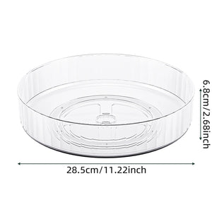 360° Rotating Tray Lazy Susan Fridge Organizer Turntable Storage Tray Clear Food Storage Organizer Spice Rack Kitchen Organizer