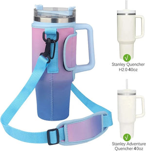 1PC Water Bottle Carrier Bag for Large Capacity Tumbler Cup with Handle Water Bottle Cup Sleeve with Adjustable Shoulder Strap