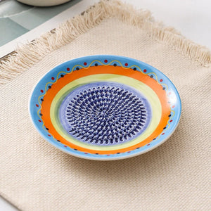 Colorful Simple Ceramic Ginger Grater Tool Hand Grinder Garlic Masher Portable Porcelain Carrot Ginger Grinding Kitchen Tools