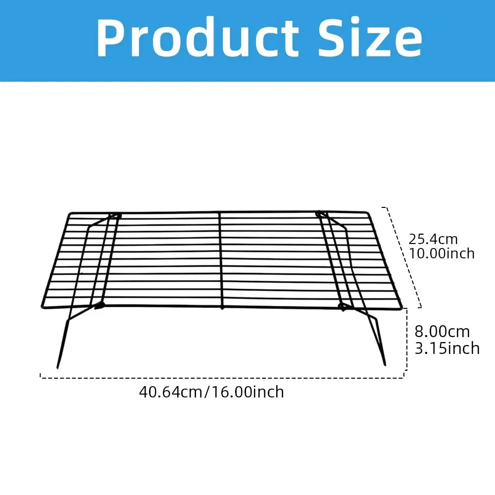 Non Stick Wire Grid Baking Tray Cake Cooling Rack Stainless Steel Oven Kitchen Pizza Bread Cookie Holder Barbecue Shelf