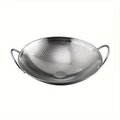 1Pc 29Cm/11.42Inch Stainless Steel Honeycomb Skillet Non-Stick with Handle Scratch-Resistant Cooking Pasta Steak Porridge Ramen