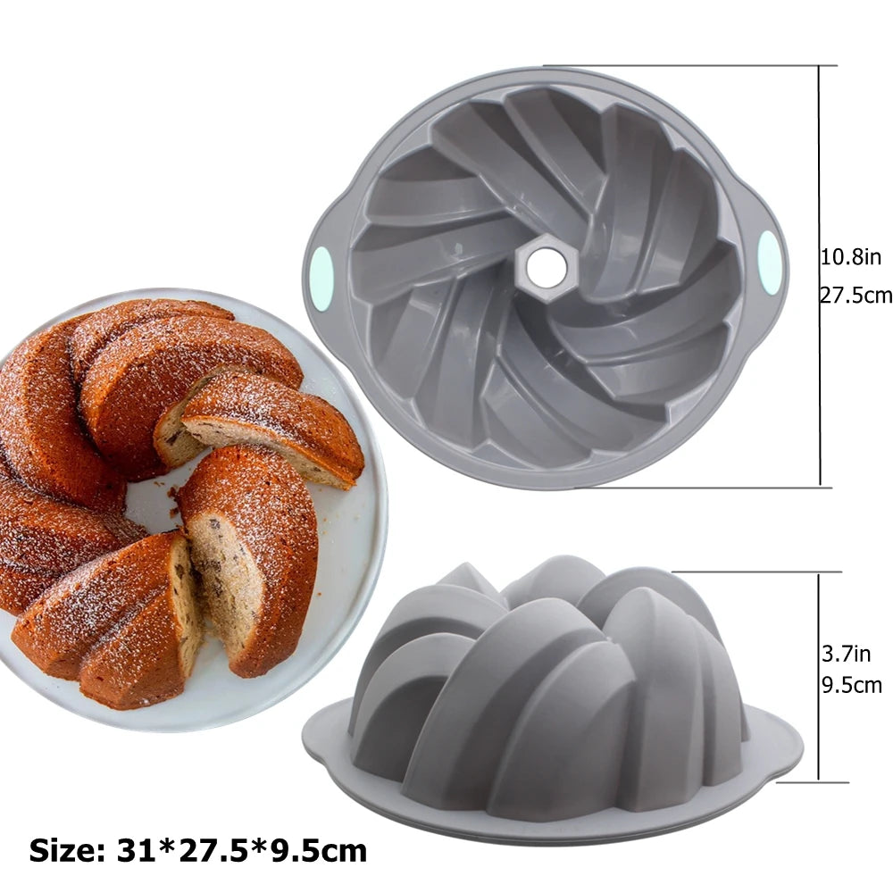 Silicone Cake Pan Non-Stick 8-10-Inch Food Grade Silicone Cake Mold Baking Pan Toast Tray Bread Pan Dessert Bakeware Cake Tools
