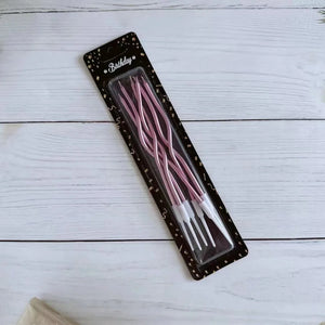12/48Pcs/1Case Birthday Candles Spiral Cake Candles Long Thin Cake Candles for Wedding Party and Cake Decoration
