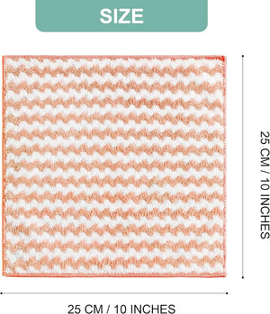 Microfiber Cleaning Cloth Velvet Thickened Dishcloths High Absorbent Scouring Kitchen Washing Dish Rags Household Wipe Towels